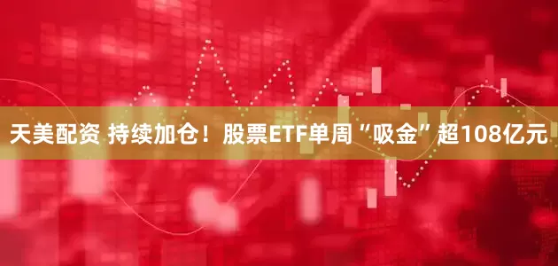天美配资 持续加仓！股票ETF单周“吸金”超108亿元
