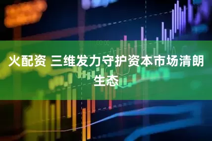 火配资 三维发力守护资本市场清朗生态